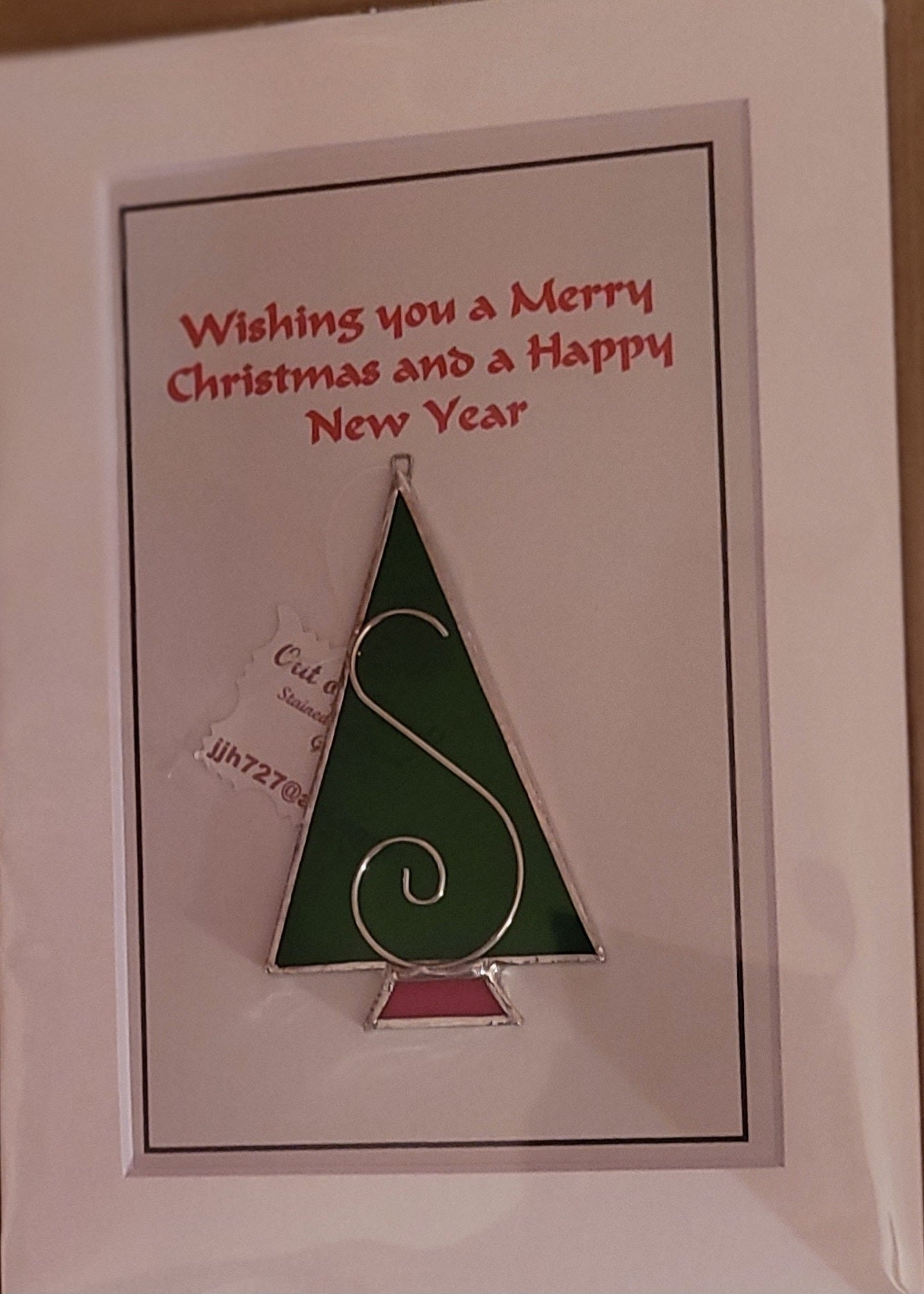 Christmas Tree suncatcher card