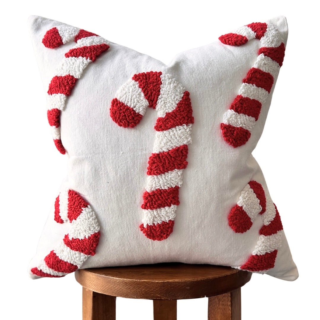 Candy Cane Pillow Cover