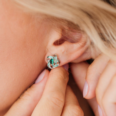 Celtic Knot™ 18K Emerald Earrings