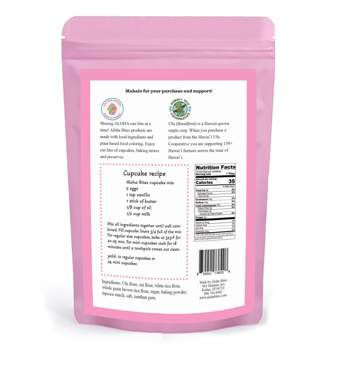 ʻUlu (Breadfruit) Cupcake Mix